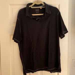 True grit sl heritage slub polo shirt XL black